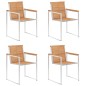 vidaXL Gartenstühle 4 Stk. mit Kissen Massivholz Teak vidaXL Gartenstühle 4 Stk. mit Kissen Massivholz Teak