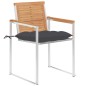 vidaXL Gartenstühle 6 Stk. mit Kissen Massivholz Teak vidaXL Gartenstühle 6 Stk. mit Kissen Massivholz Teak