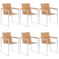 vidaXL Gartenstühle 6 Stk. mit Kissen Massivholz Teak vidaXL Gartenstühle 6 Stk. mit Kissen Massivholz Teak