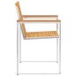 vidaXL 8 Stk. Gartenstühle mit Kissen Massivholz Teak vidaXL 8 Stk. Gartenstühle mit Kissen Massivholz Teak