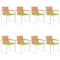 vidaXL Gartenstühle 8 Stk. mit Kissen Massivholz Teak vidaXL Gartenstühle 8 Stk. mit Kissen Massivholz Teak