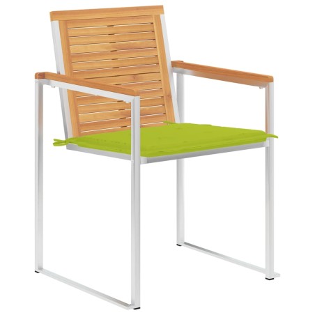 vidaXL Gartenstühle 8 Stk. mit Kissen Massivholz Teak