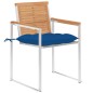 vidaXL Gartenstühle 8 Stk. mit Kissen Massivholz Teak vidaXL Gartenstühle 8 Stk. mit Kissen Massivholz Teak