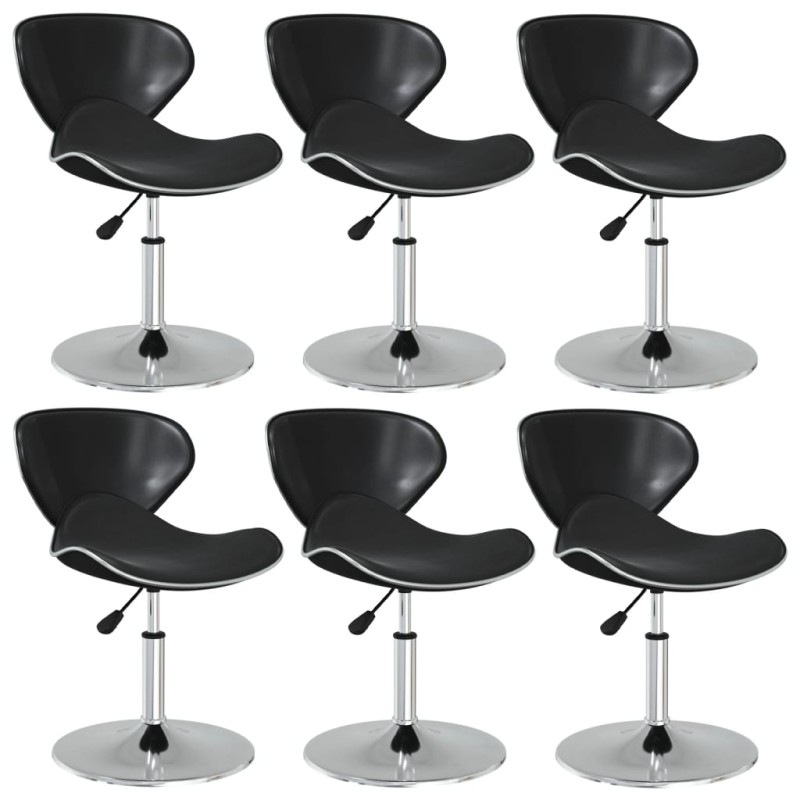 vidaXL Esszimmerstühle 6 Stk. Schwarz Kunstleder vidaXL Esszimmerstühle 6 Stk. Schwarz Kunstleder