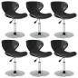 vidaXL Esszimmerstühle 6 Stk. Schwarz Kunstleder vidaXL Esszimmerstühle 6 Stk. Schwarz Kunstleder