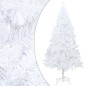 Künstlicher Weihnachtsbaum mit LEDs & Kugeln Weiß 120 cm PVC Künstlicher Weihnachtsbaum mit LEDs & Kugeln Weiß 120 cm PVC