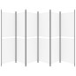 vidaXL 6-tlg. Paravent Weiß 300x180 cm Stoff vidaXL 6-tlg. Paravent Weiß 300x180 cm Stoff