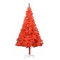 Künstlicher Weihnachtsbaum mit LEDs & Kugeln Rot 240 cm PVC Künstlicher Weihnachtsbaum mit LEDs & Kugeln Rot 240 cm PVC