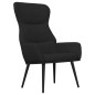 vidaXL Relaxsessel mit Hocker Schwarz Stoff vidaXL Relaxsessel mit Hocker Schwarz Stoff