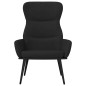 vidaXL Relaxsessel mit Hocker Schwarz Stoff vidaXL Relaxsessel mit Hocker Schwarz Stoff