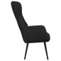 vidaXL Relaxsessel mit Hocker Schwarz Stoff vidaXL Relaxsessel mit Hocker Schwarz Stoff