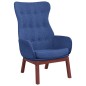 vidaXL Relaxsessel mit Hocker Blau Stoff vidaXL Relaxsessel mit Hocker Blau Stoff
