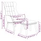 vidaXL Relaxsessel mit Hocker Blau Stoff vidaXL Relaxsessel mit Hocker Blau Stoff