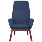 vidaXL Relaxsessel mit Hocker Blau Stoff vidaXL Relaxsessel mit Hocker Blau Stoff
