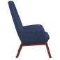 vidaXL Relaxsessel mit Hocker Blau Stoff vidaXL Relaxsessel mit Hocker Blau Stoff