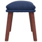 vidaXL Relaxsessel mit Hocker Blau Stoff vidaXL Relaxsessel mit Hocker Blau Stoff