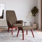 vidaXL Relaxsessel mit Hocker Taupe Stoff vidaXL Relaxsessel mit Hocker Taupe Stoff