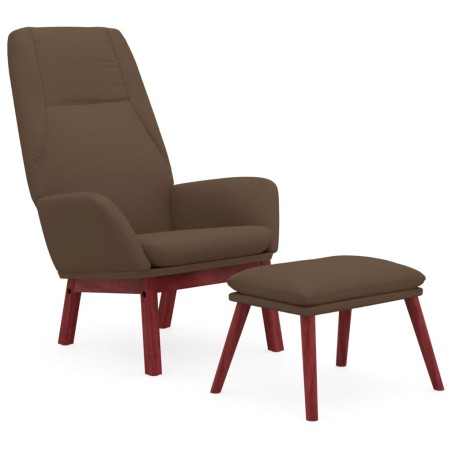 vidaXL Relaxsessel mit Hocker Taupe Stoff