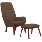 vidaXL Relaxsessel mit Hocker Taupe Stoff vidaXL Relaxsessel mit Hocker Taupe Stoff