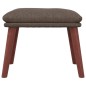 vidaXL Relaxsessel mit Hocker Taupe Stoff vidaXL Relaxsessel mit Hocker Taupe Stoff