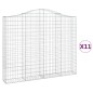 vidaXL Gabionen mit Hochbogen 11 Stk 200x30x160/180cm Verzinktes Eisen vidaXL Gabionen mit Hochbogen 11 Stk 200x30x160/180cm Verzinktes Eisen