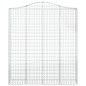 vidaXL Gabionen mit Hochbogen 7 Stk. 200x30x220/240cm Verzinktes Eisen vidaXL Gabionen mit Hochbogen 7 Stk. 200x30x220/240cm Verzinktes Eisen