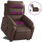 vidaXL Massagesessel mit Aufstehhilfe Elektrisch Braun Kunstleder vidaXL Massagesessel mit Aufstehhilfe Elektrisch Braun Kunstleder