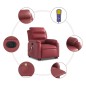 vidaXL Massagesessel mit Aufstehhilfe Elektrisch Weinrot Kunstleder vidaXL Massagesessel mit Aufstehhilfe Elektrisch Weinrot Kunstleder