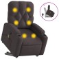 vidaXL Massagesessel mit Aufstehhilfe Dunkelbraun Stoff vidaXL Massagesessel mit Aufstehhilfe Dunkelbraun Stoff