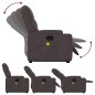 vidaXL Massagesessel mit Aufstehhilfe Dunkelbraun Stoff vidaXL Massagesessel mit Aufstehhilfe Dunkelbraun Stoff