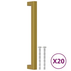 vidaXL Möbelgriffe 20 Stk. Golden 192 mm Edelstahl