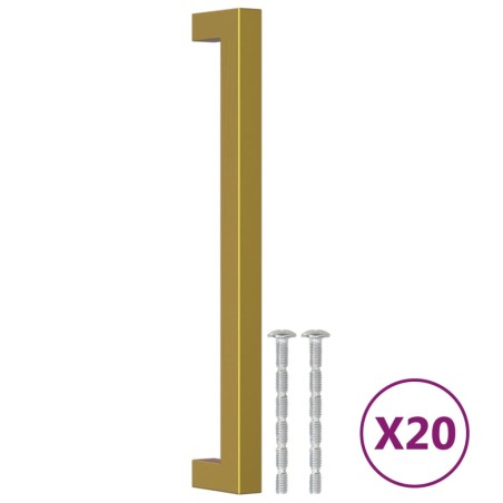 vidaXL Möbelgriffe 20 Stk. Golden 192 mm Edelstahl