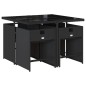 vidaXL 5-tlg. Garten-Essgruppe mit Kissen Schwarz Poly Rattan vidaXL 5-tlg. Garten-Essgruppe mit Kissen Schwarz Poly Rattan
