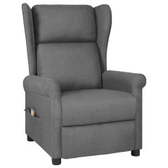 vidaXL Massagesessel Hellgrau Stoff
