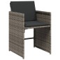 vidaXL 5-tlg. Garten-Essgruppe mit Kissen Grau Poly Rattan vidaXL 5-tlg. Garten-Essgruppe mit Kissen Grau Poly Rattan
