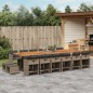 vidaXL 17-tlg. Garten-Essgruppe mit Kissen Grau Poly Rattan vidaXL 17-tlg. Garten-Essgruppe mit Kissen Grau Poly Rattan