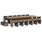 vidaXL 17-tlg. Garten-Essgruppe mit Kissen Grau Poly Rattan vidaXL 17-tlg. Garten-Essgruppe mit Kissen Grau Poly Rattan