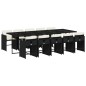 vidaXL 11-tlg. Garten-Essgruppe mit Kissen Schwarz Poly Rattan vidaXL 11-tlg. Garten-Essgruppe mit Kissen Schwarz Poly Rattan