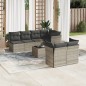 vidaXL 8-tlg. Garten-Sofagarnitur mit Kissen Hellgrau Poly Rattan vidaXL 8-tlg. Garten-Sofagarnitur mit Kissen Hellgrau Poly Rattan