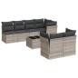 vidaXL 8-tlg. Garten-Sofagarnitur mit Kissen Hellgrau Poly Rattan vidaXL 8-tlg. Garten-Sofagarnitur mit Kissen Hellgrau Poly Rattan