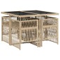 vidaXL 5-tlg. Garten-Essgruppe mit Kissen Beige Poly Rattan vidaXL 5-tlg. Garten-Essgruppe mit Kissen Beige Poly Rattan
