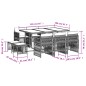 vidaXL 11-tlg. Garten-Essgruppe mit Kissen Grau Poly Rattan vidaXL 11-tlg. Garten-Essgruppe mit Kissen Grau Poly Rattan