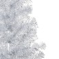 Künstlicher Weihnachtsbaum mit LEDs & Kugeln Silbern 150 cm PET Künstlicher Weihnachtsbaum mit LEDs & Kugeln Silbern 150 cm PET