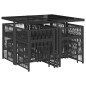 vidaXL 9-tlg. Garten-Essgruppe mit Kissen Schwarz Poly Rattan vidaXL 9-tlg. Garten-Essgruppe mit Kissen Schwarz Poly Rattan