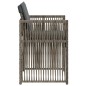 vidaXL Gartenstühle mit Kissen 4 Stk. Grau Poly Rattan vidaXL Gartenstühle mit Kissen 4 Stk. Grau Poly Rattan