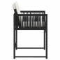vidaXL Gartenstühle mit Kissen 4 Stk. Schwarz Poly Rattan vidaXL Gartenstühle mit Kissen 4 Stk. Schwarz Poly Rattan
