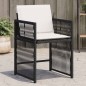vidaXL Gartenstühle mit Kissen 4 Stk. Schwarz Poly Rattan vidaXL Gartenstühle mit Kissen 4 Stk. Schwarz Poly Rattan
