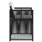 vidaXL Gartenstühle mit Kissen 4 Stk. Schwarz Poly Rattan vidaXL Gartenstühle mit Kissen 4 Stk. Schwarz Poly Rattan