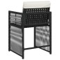 vidaXL Gartenstühle mit Kissen 4 Stk. Schwarz Poly Rattan vidaXL Gartenstühle mit Kissen 4 Stk. Schwarz Poly Rattan