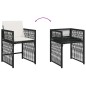vidaXL Gartenstühle mit Kissen 4 Stk. Schwarz Poly Rattan vidaXL Gartenstühle mit Kissen 4 Stk. Schwarz Poly Rattan